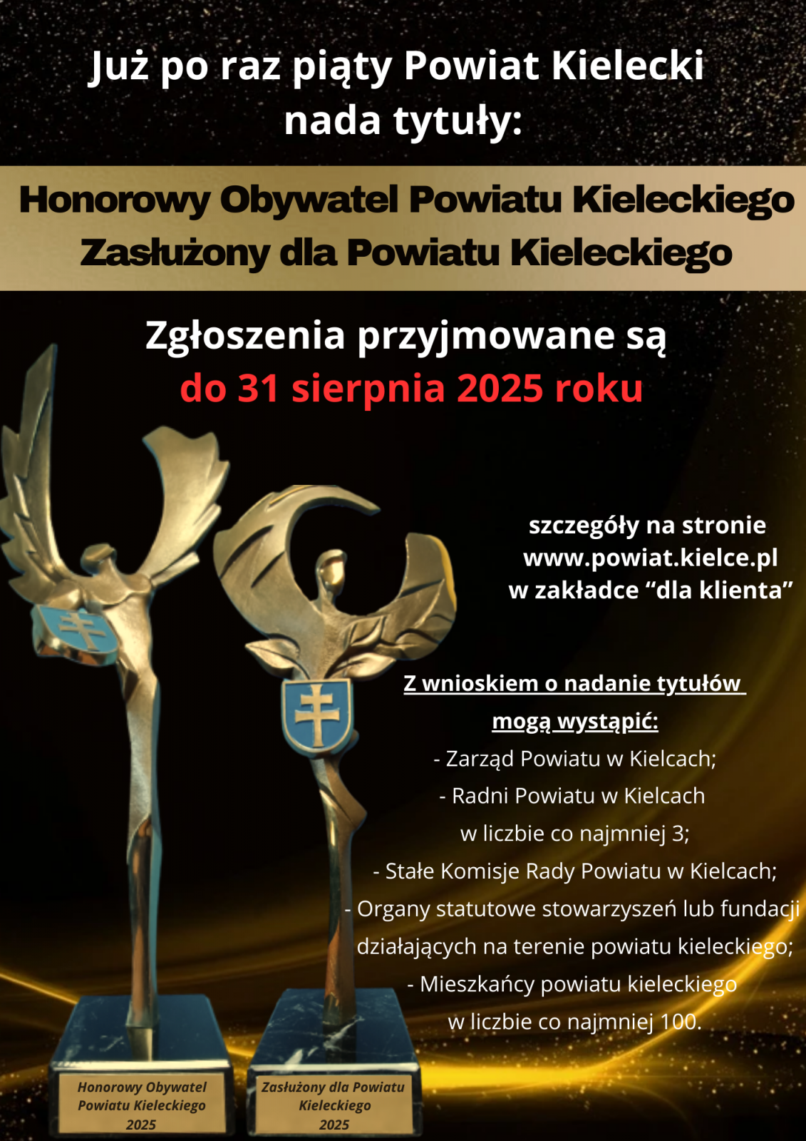 Na zgłoszenia Waszych kandydatów czekamy do końca sierpnia!
